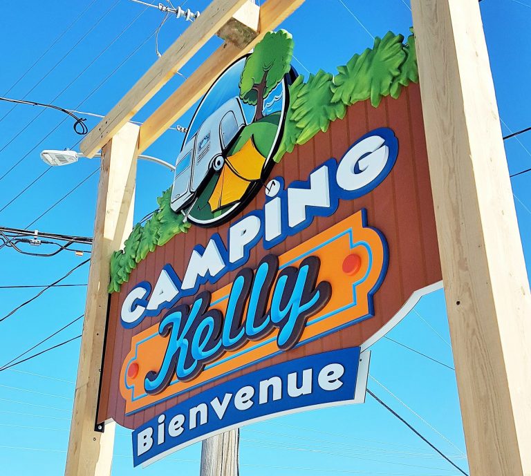 Enseigne camping pvc, aluminium et HDU - Ste-Julienne