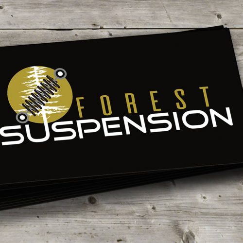 Logo Forest suspension, carte affaire